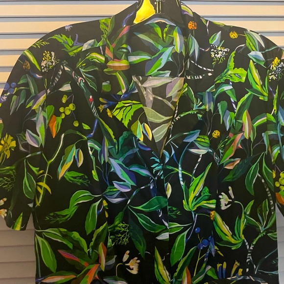 🦚HP🦚Jason Wu Pleated Floral Cotton Poplin Dress - Picture 5 of 8